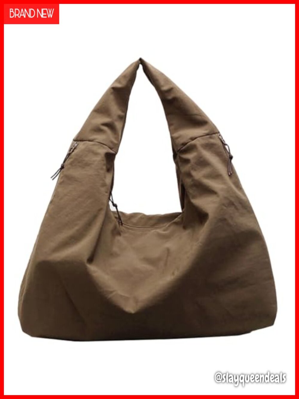 Nylon Slouchy Tote Bag Shoulder Handbag Large Travel Gym Casual